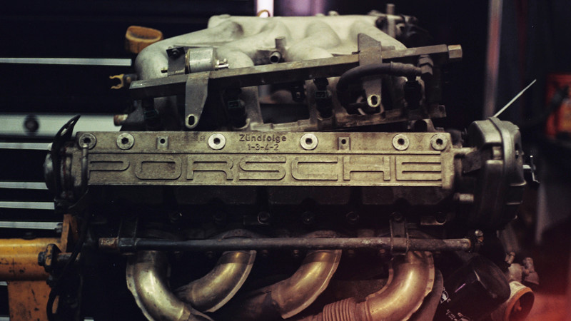 image of a porsche R1-E046 Engine under repair in Autobahn Centre's Shop